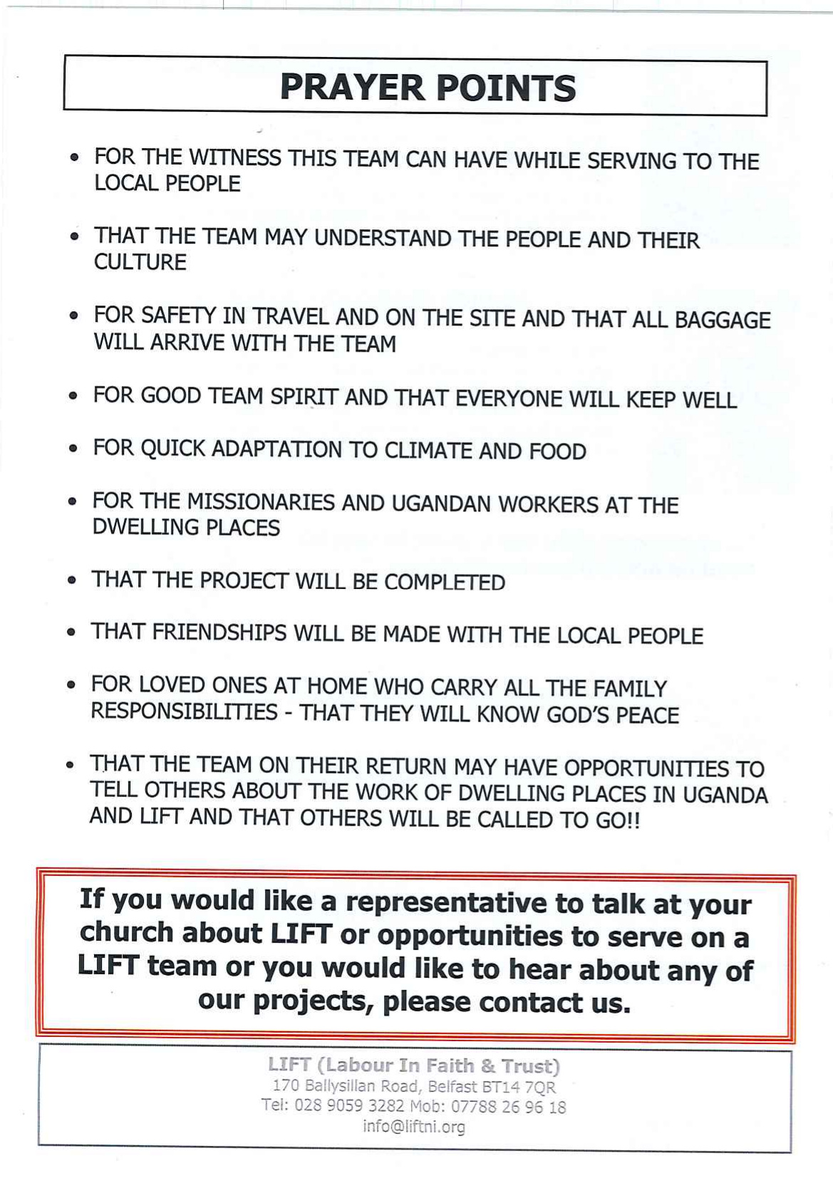 Uganda 2026 prayer points